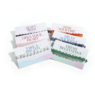 Intention Bracelet Display Kit - 30 Bracelets + Counter Stand from Stonebridge Imports