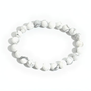 Take a Breath Carded Bracelet - Howlite 8mm from Stonebridge Imports