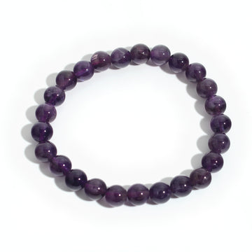 Quiet Mind Carded Bracelet - Amethyst 8mm from Stonebridge Imports