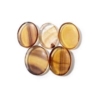 Yellow Fluorite Worry Stone - Pack of 5 from Stonebridge Imports
