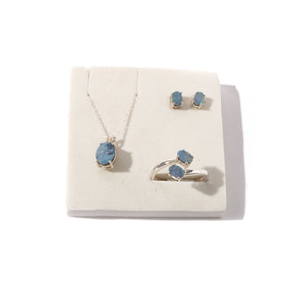 Australian Opal Necklace, Earring and Ring Set    from Stonebridge Imports