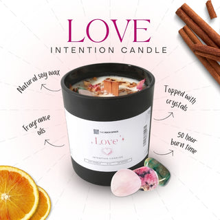 Crystal Intention Candle Love Cotton Wick  from Stonebridge Imports