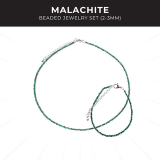 Malachite Beaded Jewelry Set (2-3mm) from Stonebridge Imports