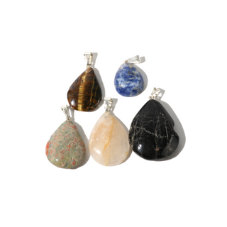 Mixed Stone B Drop Pendant - Pack of 5    from Stonebridge Imports