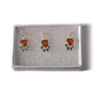 Carnelian Sterling Silver Pendant - 3 pack Paw   from Stonebridge Imports