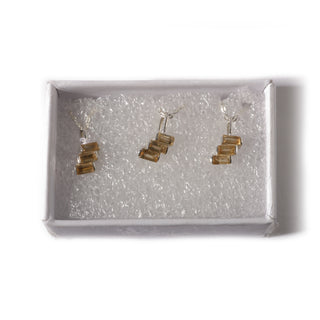 Citrine Sterling Silver Pendant - 3 pack Stack   from Stonebridge Imports
