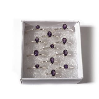 Amethyst Sterling Silver Rings - 12 pack    from Stonebridge Imports