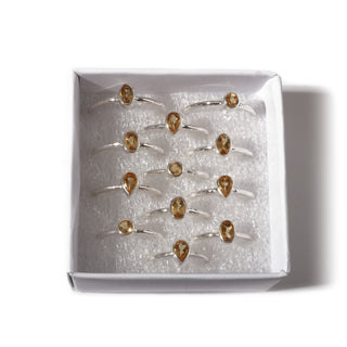 Citrine Sterling Silver Rings - 12 pack    from Stonebridge Imports
