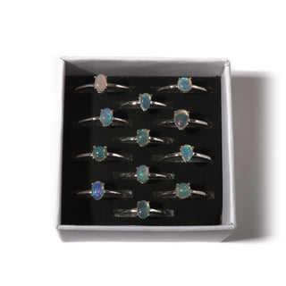 Ethiopian Opal Sterling Silver Rings - 12 pack    from Stonebridge Imports