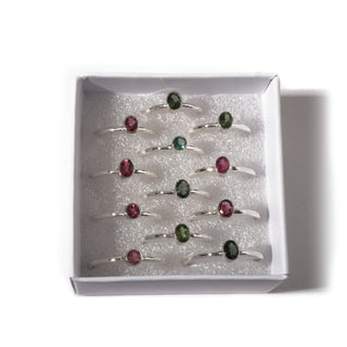 Tourmaline Sterling Silver Rings - 12 pack    from Stonebridge Imports