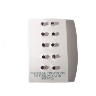 Amethyst Sterling Silver Stud - 5 pack    from Stonebridge Imports