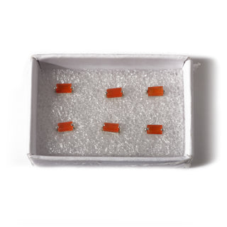 Carnelian Sterling Silver Stud - 3 pack Rectangle   from Stonebridge Imports
