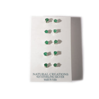 Emerald Sterling Silver Stud - 5 pack    from Stonebridge Imports