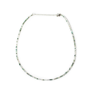 Moss Agate Bead Necklace - 2-3mm from Stonebridge Imports