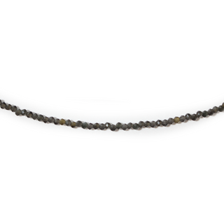 Black Obsidian Bead Necklace - 2-3mm from Stonebridge Imports