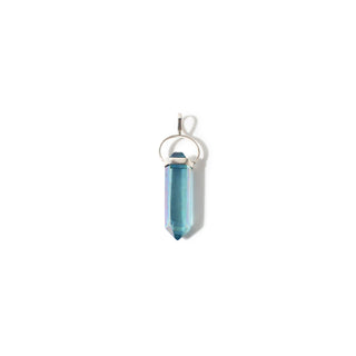 Aqua Aura Double Terminated - 925 Silver Pendant (Enhanced) from Stonebridge Imports