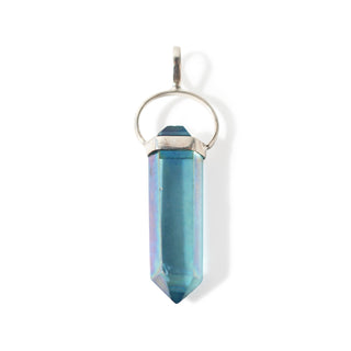 Aqua Aura Double Terminated - 925 Silver Pendant (Enhanced) from Stonebridge Imports