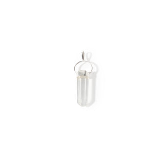 Clear Quartz Polished Point - 925 Silver Pendant from Stonebridge Imports