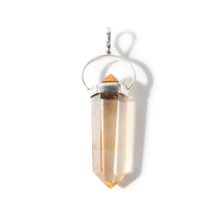 Tangerine Aura Double Terminated - 925 Silver Pendant (Enhanced) from Stonebridge Imports