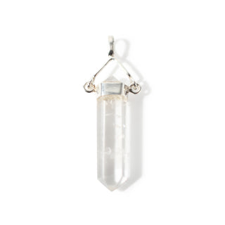 Clear Quartz Double Terminated Swivel - 925 Silver Pendant from Stonebridge Imports