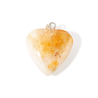 Citrine Heart - 925 Silver Pendant (Enhanced) from Stonebridge Imports