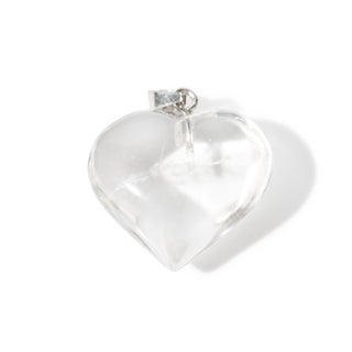 Clear Quartz Heart - 925 Silver Pendant from Stonebridge Imports