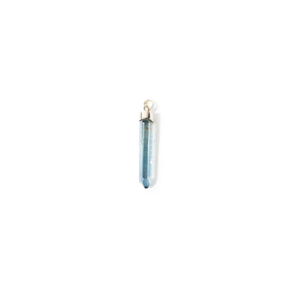 Aqua Aura Natural Point - 925 Silver Pendant (Enhanced) from Stonebridge Imports