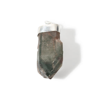 Green Phantom Quartz Point Natural - 925 Silver Pendant from Stonebridge Imports
