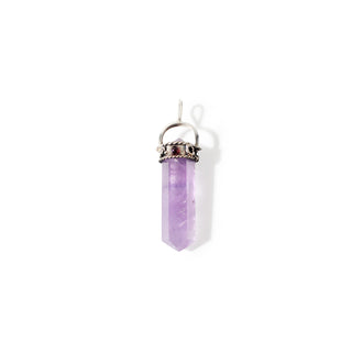 Amethyst Double Terminated Point with Antique Cabochon - 925 Silver Pendant from Stonebridge Imports