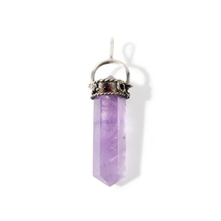 Amethyst Double Terminated Point with Antique Cabochon - 925 Silver Pendant from Stonebridge Imports