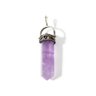 Amethyst Double Terminated Point with Antique Cabochon - 925 Silver Pendant from Stonebridge Imports