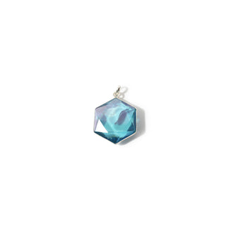 Aqua Aura Star - 925 Silver Pendant (Enhanced) from Stonebridge Imports