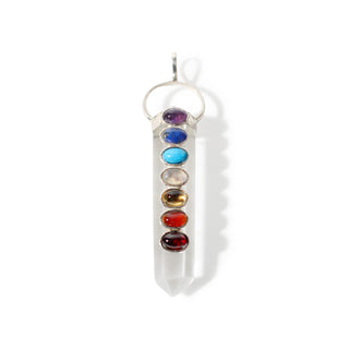 Clear Quartz Chakra - 925 Silver Pendant from Stonebridge Imports