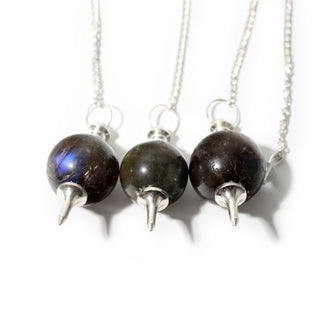 Labradorite Ball and Point Pendulum - 3 Pack from Stonebridge Imports