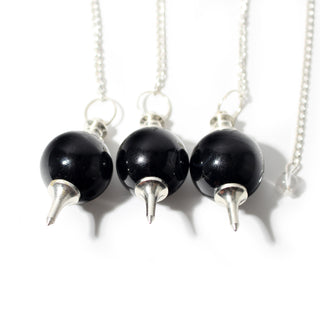 Black Onyx Ball and Point Pendulum - 3 Pack from Stonebridge Imports