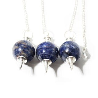 Sodalite Ball and Point Pendulum - 3 Pack from Stonebridge Imports