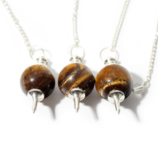 Gold Tiger Eye Ball and Point Pendulum - 3 Pack from Stonebridge Imports