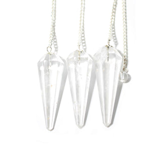 Clear Quartz Pendulum 6 Facet & Bead - 3 Pack from Stonebridge Imports