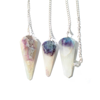 Purple and Green Fluorite Pendulum 6 Facet & Bead - 3 Pack from Stonebridge Imports