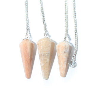 Cream Moonstone Pendulum 6 Facet & Bead - 3 Pack from Stonebridge Imports