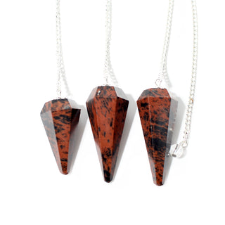 Mahogany Obsidian Pendulum 6 Facet & Bead - 3 Pack from Stonebridge Imports