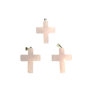 Rose Quartz Cross Pendant - 3pk    from Stonebridge Imports