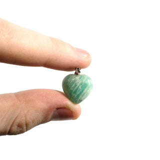 Amazonite Mini Heart Pendant - 3 pack (2g to 3g, 1/2" per piece)    from Stonebridge Imports