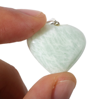 Amazonite B Heart Pendant - Pack of 5 - 1"    from Stonebridge Imports