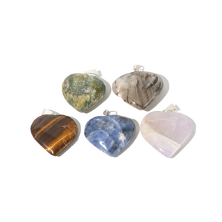 Mixed Stone B Heart Pendant - Pack of 5 - 1"    from Stonebridge Imports