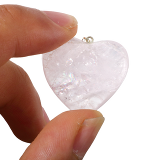 Rose Quartz B Heart Pendant - Pack of 5 - 1"    from Stonebridge Imports