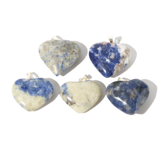 Sodalite B Heart Pendant - Pack of 5 - 1"    from Stonebridge Imports