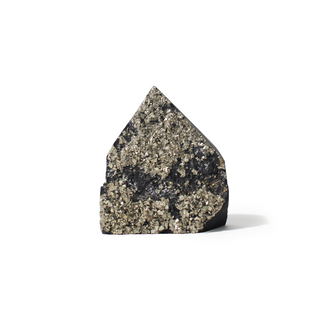 Pyrite on Basalt Cut Base Point - 2 1/2" to 5" #1 - 150g from Stonebridge Imports