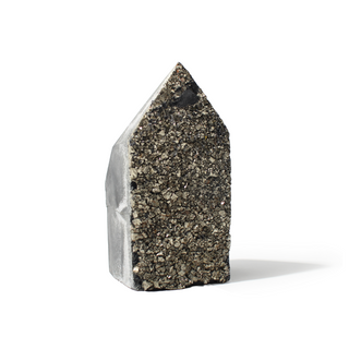 Pyrite on Basalt Cut Base Point - 2 1/2" to 5" #3 - 500g from Stonebridge Imports