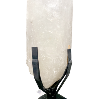 Clear Quartz Point on Iron Stand U#9 - 229 lb - 56"    from Stonebridge Imports